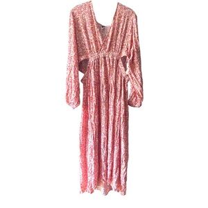 Old Navy Long Sleeve Floral Boho Peasant Maxi Dress